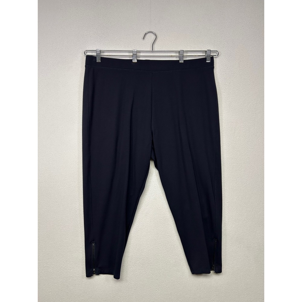 Minimalist Skye's The Limit Woman 3X Black Zipper Ankle Crop Leggings